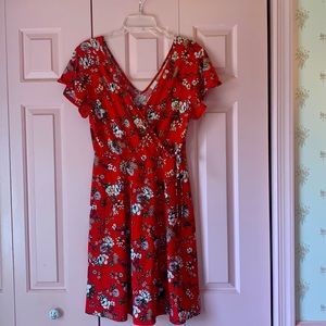 L Kaileigh Stitchfix Red Floral Dress